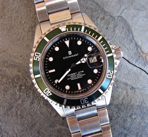 steinhart ocean 1 green vs rolex submariner|Steinhart Ocean 1 Watch Review .